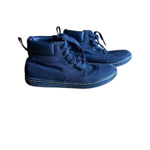 Dr. Martens Maelly Boots Women's Size 6 EU 37 Black Canvas Ankle Booties Lace Up